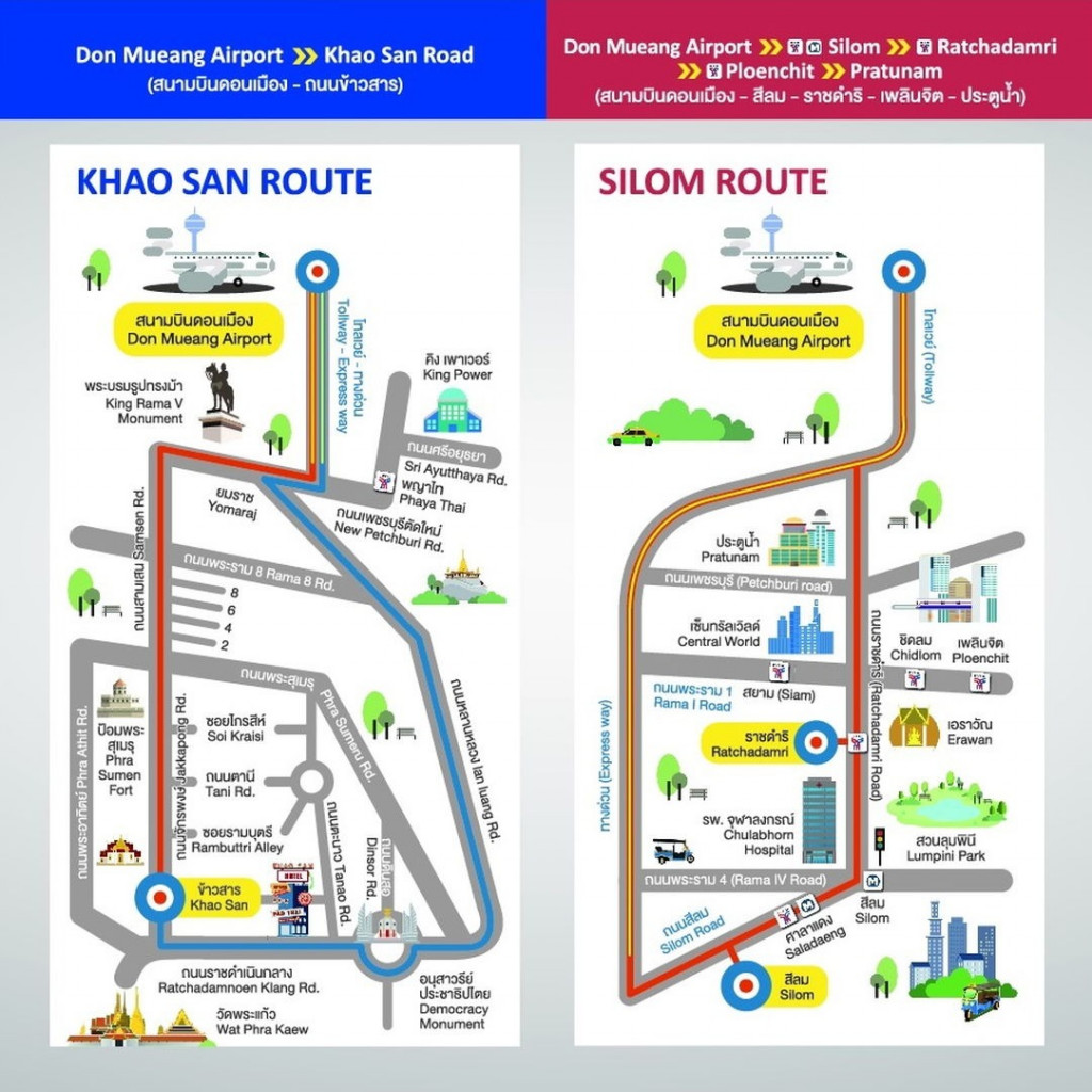 Bản đồ di chuyển của Shuttle Bus.