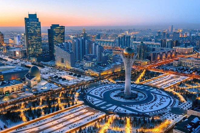 Một góc thủ đô Nur-Sultan (tên cũ là Astana), Kazakhstan - Ảnh: KAZAKH ARAB WORLD