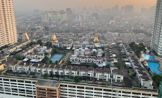 Toàn cảnh ngôi làng trên nóc của trung tâm thương mại Thamrin City. Ảnh: Shahrir Bahar/Instagram. Toàn cảnh ngôi làng trên nóc của trung tâm thương mại Thamrin City. Ảnh: Shahrir Bahar/Instagram.