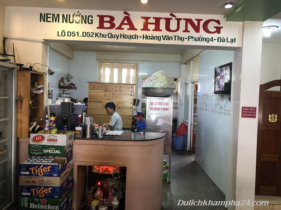 Quán nem nướng Bà Hùng - Đà Lạt